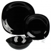 Набор столовый квадратный черный 100ч-18л 18 предметов 1/2