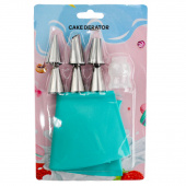 Мешок кондитер. HTONC1 силикон+6 насадок нерж.сталь