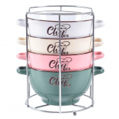 Набор бульонниц 5 предметов "Сан-тропе " 650мл. 202438 керамика