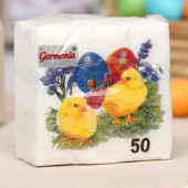 Салф.бум.50шт.многоцв.Пасха цыплята Гарм.цвета  