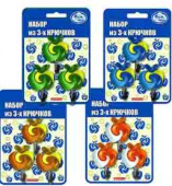 Набор крючков PY27-149 3шт Яблочки