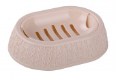 Мыльница Вязаное плетение М6899, бежевый        30