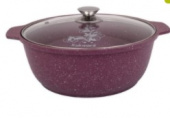 Кастрюля-жаровня 4л ж41tsm  стекл.кр. АП Trendy style (mystery) КЗМП