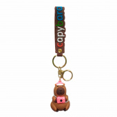 Брелок HTBB19 Капибара с фотиком силикон, металл