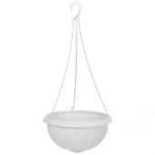 Горшок-кашпо Джулия 8л М1458 подвесное белое  15