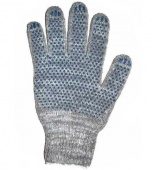 Перчатки х/б 4 нитки Точка серые 10 класс